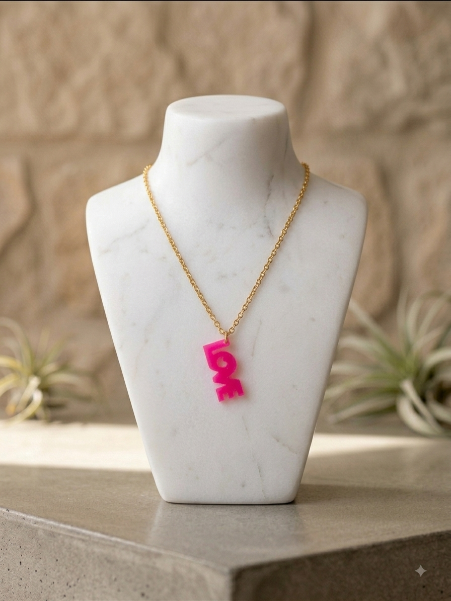 Halskette „Love“ neon