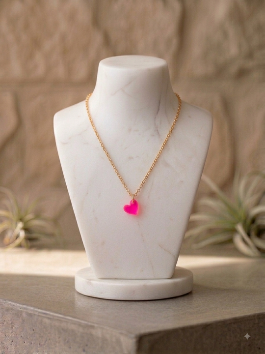 Halskette „Heart“ neon