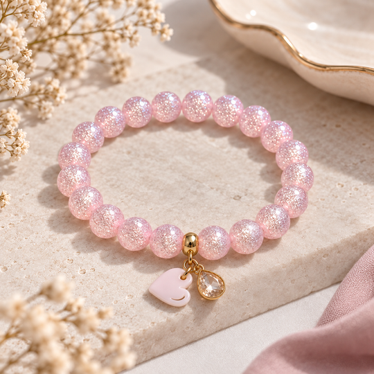 Elastisches Armband „SPARKLE“ rosa