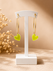 Creolen „Heart“ neon