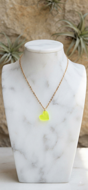 Halskette „Heart“ neon